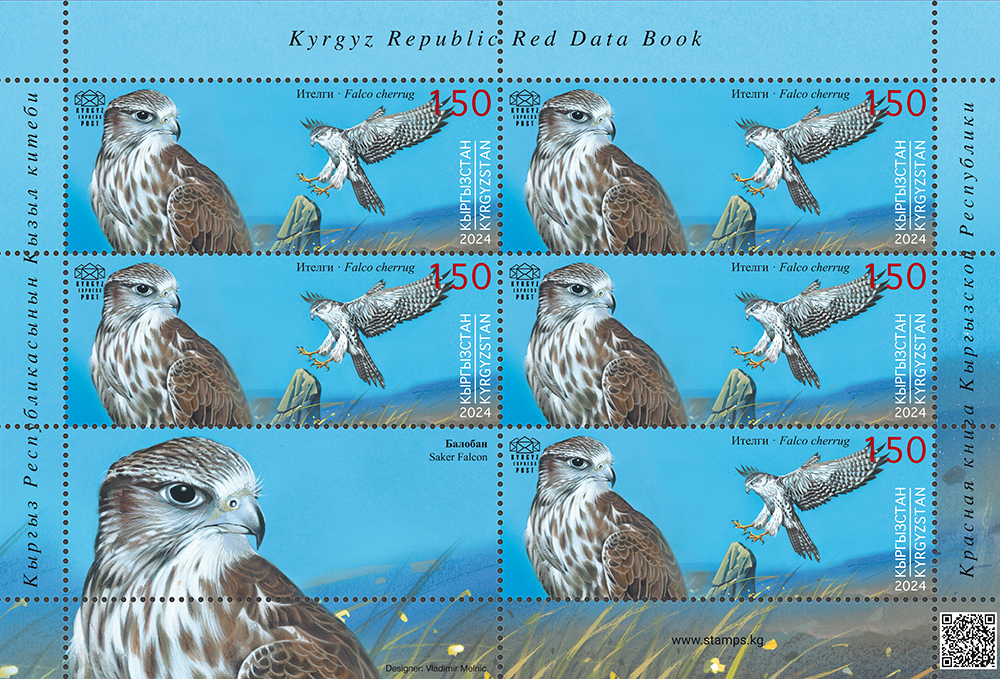 The Saker Falcon stamps